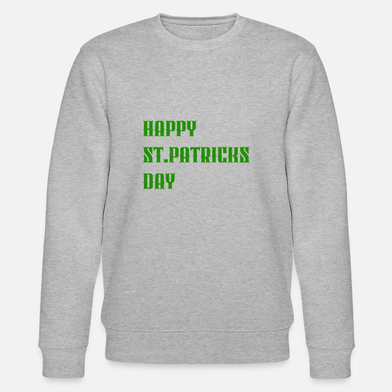 « Joyeuse Saint-Patrick » Vert - Sweat bio CHANGER Stanley/Stella Unisexe - gris chiné