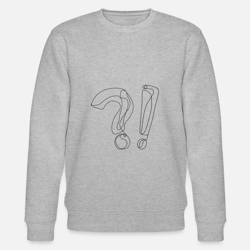 Fragezeichen Ausrufezeichen - Stanley/Stella Unisex Bio-Sweatshirt CHANGER  - Grau meliert
