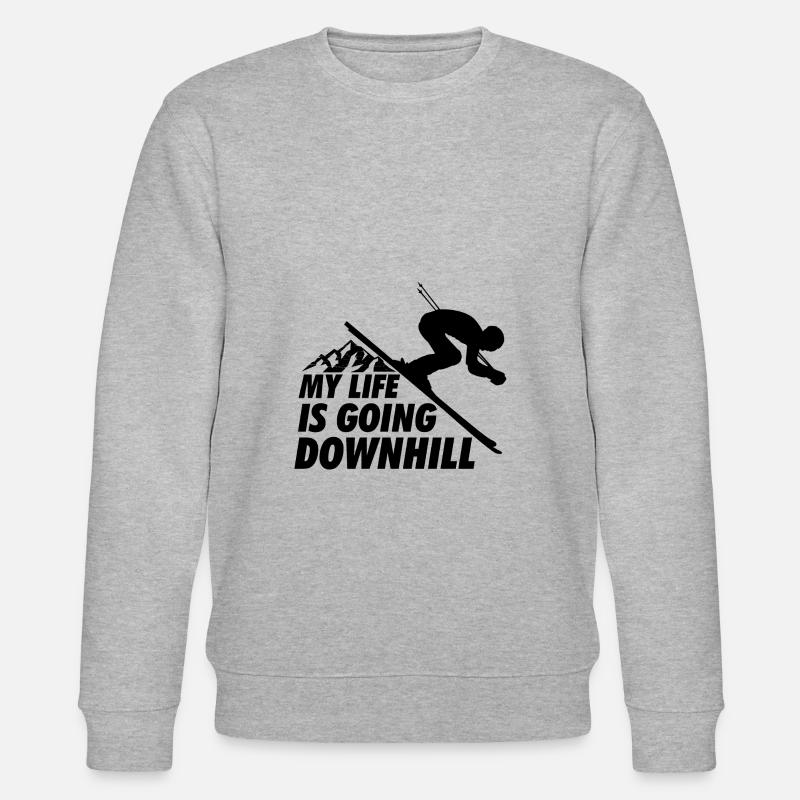 Ski Ski Descente Noir - Sweat bio CHANGER Stanley/Stella Unisexe - gris chiné
