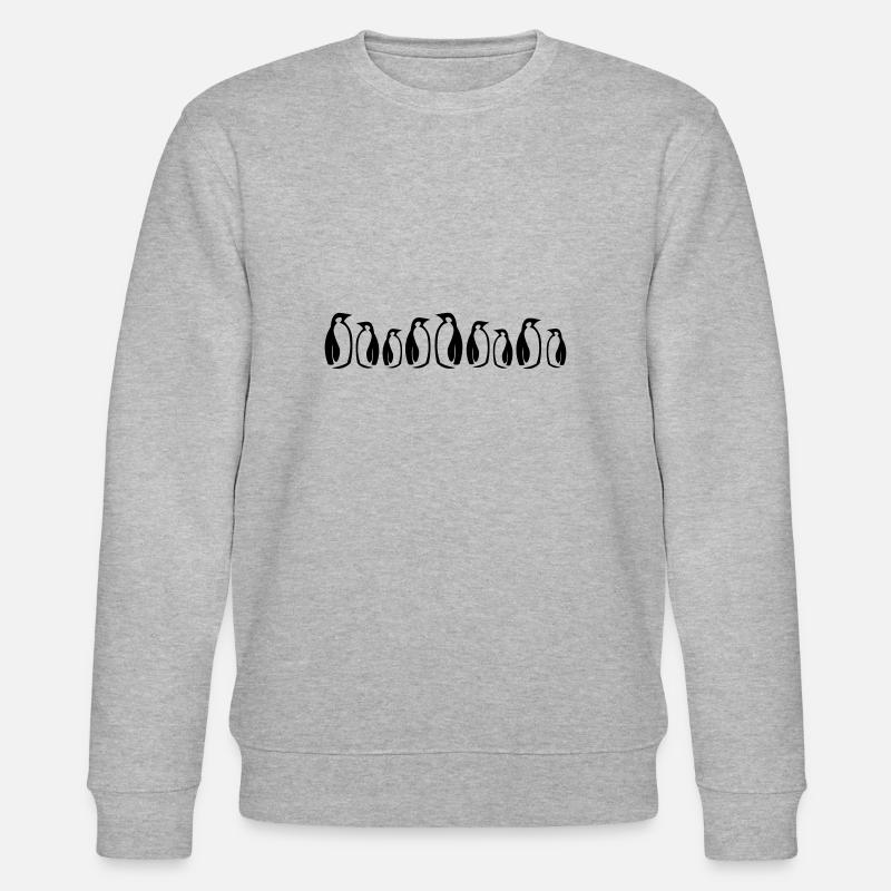 Penguin colony gift idea - Stanley/Stella CHANGER Unisex Organic Sweatshirt - heather grey