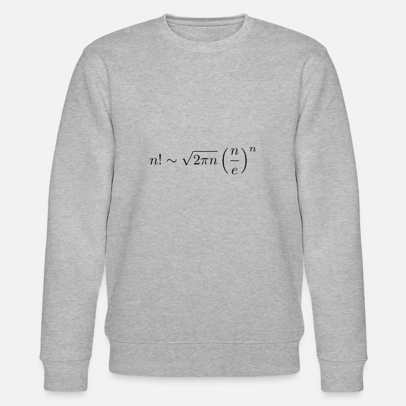 Stirling Approximation - Stanley/Stella Unisex Bio-Sweatshirt CHANGER  - Grau meliert