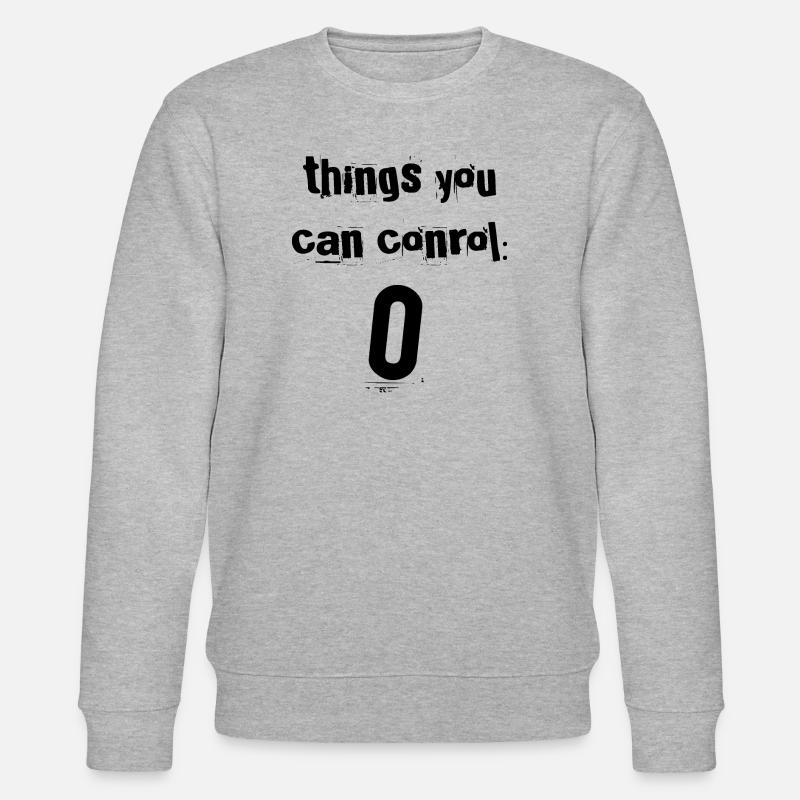 Things You Can Control Zero - Stanley/Stella Unisex Bio-Sweatshirt CHANGER  - Grau meliert