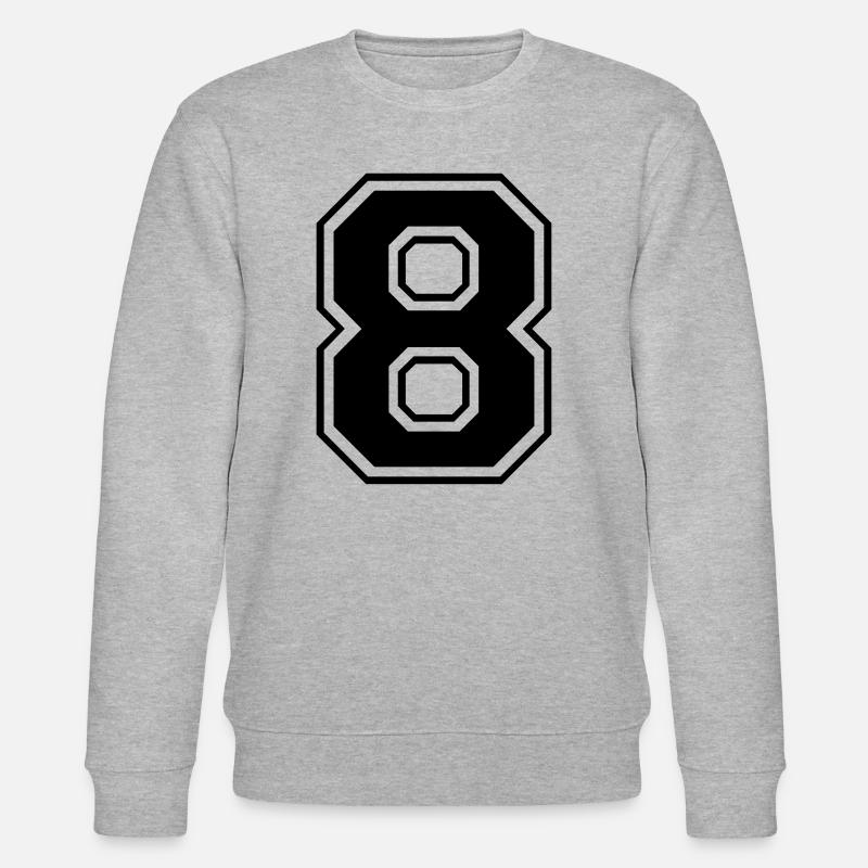Rugby Rugby mit 8 Nummern - Stanley/Stella Unisex Bio-Sweatshirt CHANGER  - Grau meliert