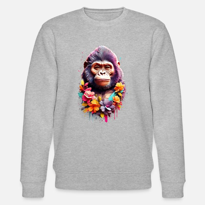 Gorilla V1 24 04 - Stanley/Stella Unisex Bio-Sweatshirt CHANGER - Grau meliert