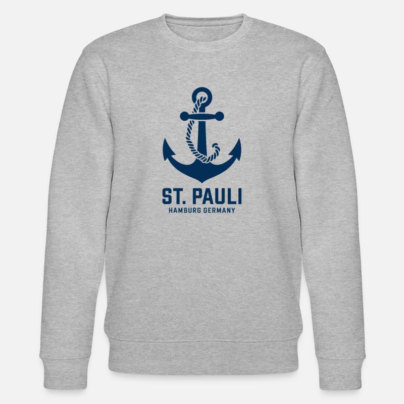 St. Pauli Hamburg Anker Reeperbahn - Sweat bio CHANGER Stanley/Stella Unisexe - gris chiné