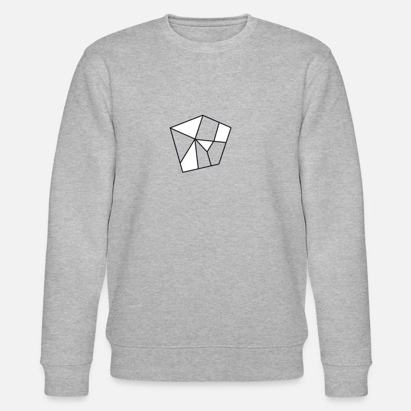 Cooles Fünfeck. Geschenck Idee - Stanley/Stella Unisex Bio-Sweatshirt CHANGER  - Grau meliert