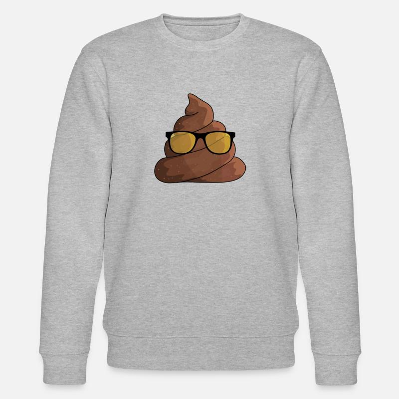 Cooles Häufchen mit Cooler Brille - Stanley/Stella Unisex Bio-Sweatshirt CHANGER  - Grau meliert