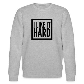 I like it hard - Stanley/Stella CHANGER Unisex Organic Sweatshirt - heather grey - Front - Nik (191cm) & Marisol (170cm)