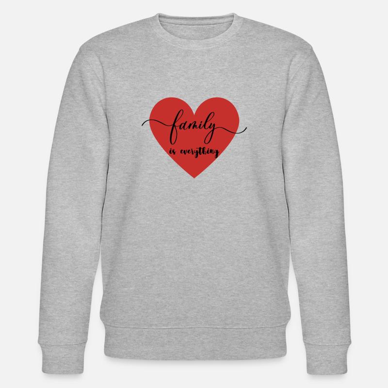Family is everything - Stanley/Stella Unisex Bio-Sweatshirt CHANGER - Grau meliert