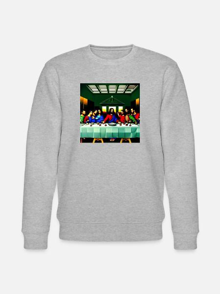 Jesu Abendmahl - Stanley/Stella Unisex Bio-Sweatshirt CHANGER - Grau meliert