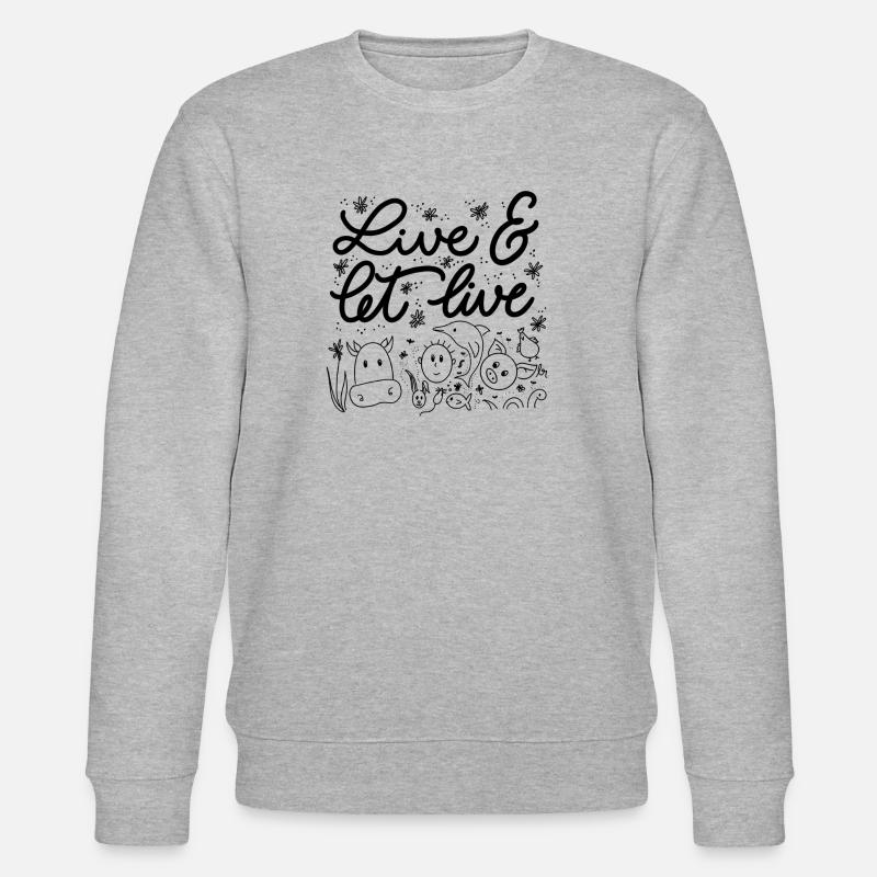 Live and let live - Stanley/Stella Unisex Bio-Sweatshirt CHANGER  - Grau meliert