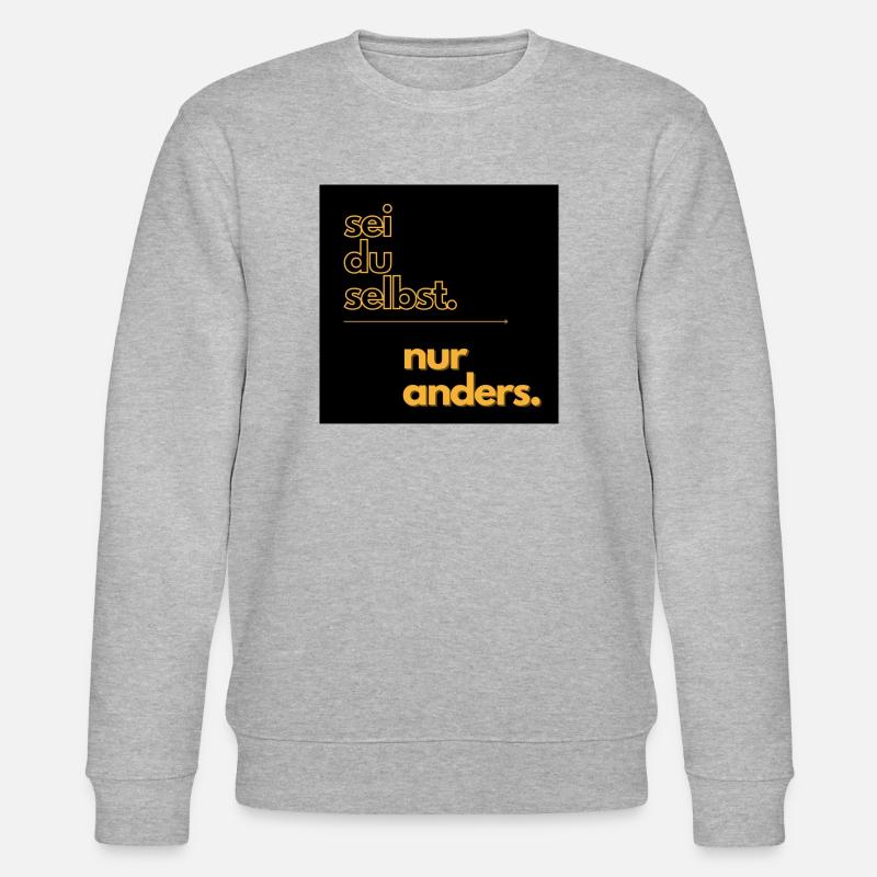 Sei du selbst - nur anders! - Stanley/Stella Unisex Bio-Sweatshirt CHANGER  - Grau meliert