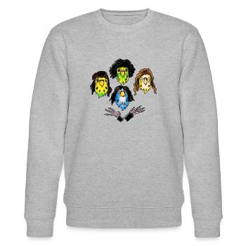Birdy Rhapsody / The Queens of Animals - Stanley/Stella Unisex Bio-Sweatshirt CHANGER  - Grau meliert - Vorne - Nik (191cm) & Marisol (170cm)