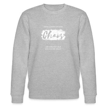 Mein Garten ist kein Chaos - Stanley/Stella Unisex Bio-Sweatshirt CHANGER  - Grau meliert - Vorne - Nik (191cm) & Marisol (170cm)