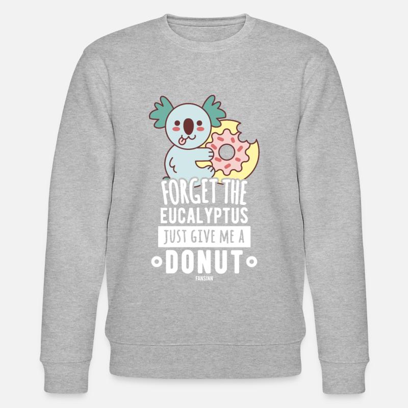 Koala Donut Eukalyptus Australien - Stanley/Stella Unisex Bio-Sweatshirt CHANGER - Grau meliert