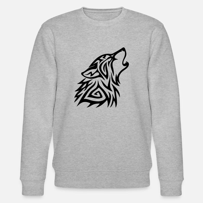 Wolf - Stanley/Stella Unisex Bio-Sweatshirt CHANGER  - Grau meliert