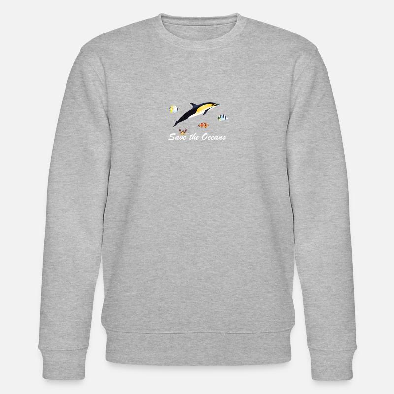 Save the Oceans - Stanley/Stella Unisex Bio-Sweatshirt CHANGER  - Grau meliert