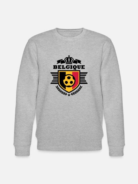 Belgique (België) blason - Sweat bio CHANGER Stanley/Stella Unisexe - gris chiné