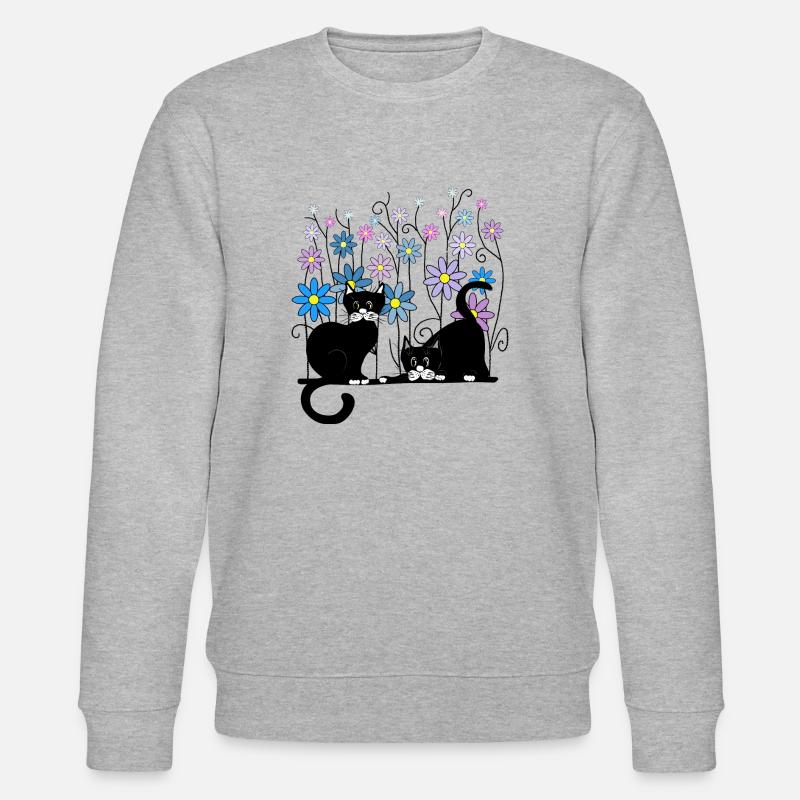 Ein paar Katzen - Stanley/Stella Unisex Bio-Sweatshirt CHANGER - Grau meliert