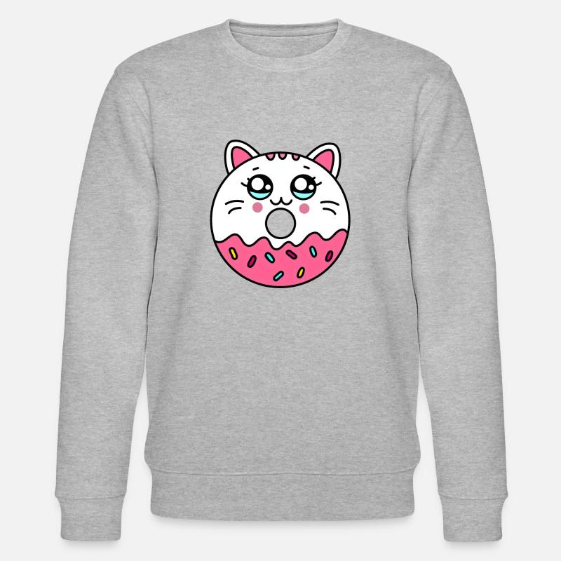 Donut Chat - Cute donut - Sweat bio CHANGER Stanley/Stella Unisexe - gris chiné