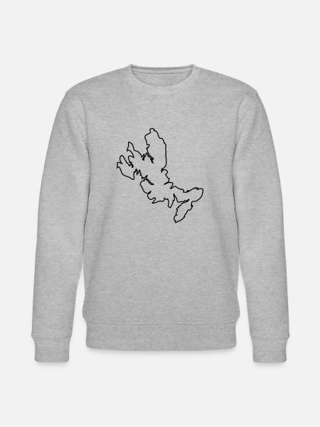 Isle of Skye Map outline - Stanley/Stella CHANGER Unisex Organic Sweatshirt - heather grey