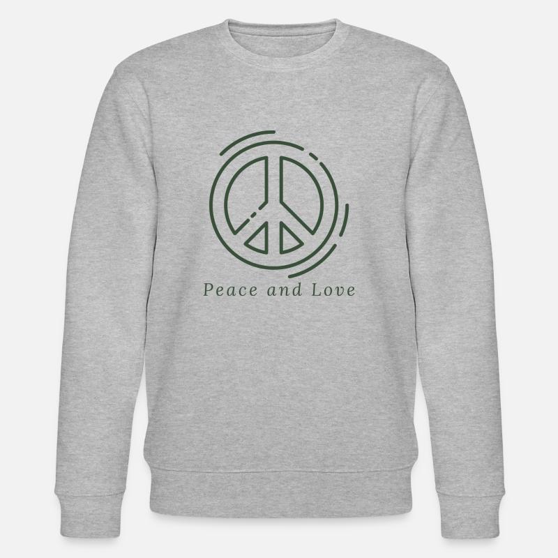 Frieden & Liebe - Stanley/Stella Unisex Bio-Sweatshirt CHANGER  - Grau meliert