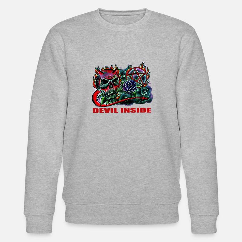 DEVIL - Stanley/Stella Unisex Bio-Sweatshirt CHANGER  - Grau meliert