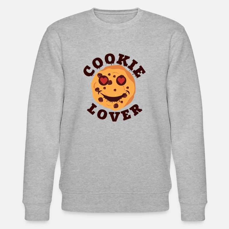 Cookie Lover - Schokoladenstückchen - Stanley/Stella Unisex Bio-Sweatshirt CHANGER  - Grau meliert