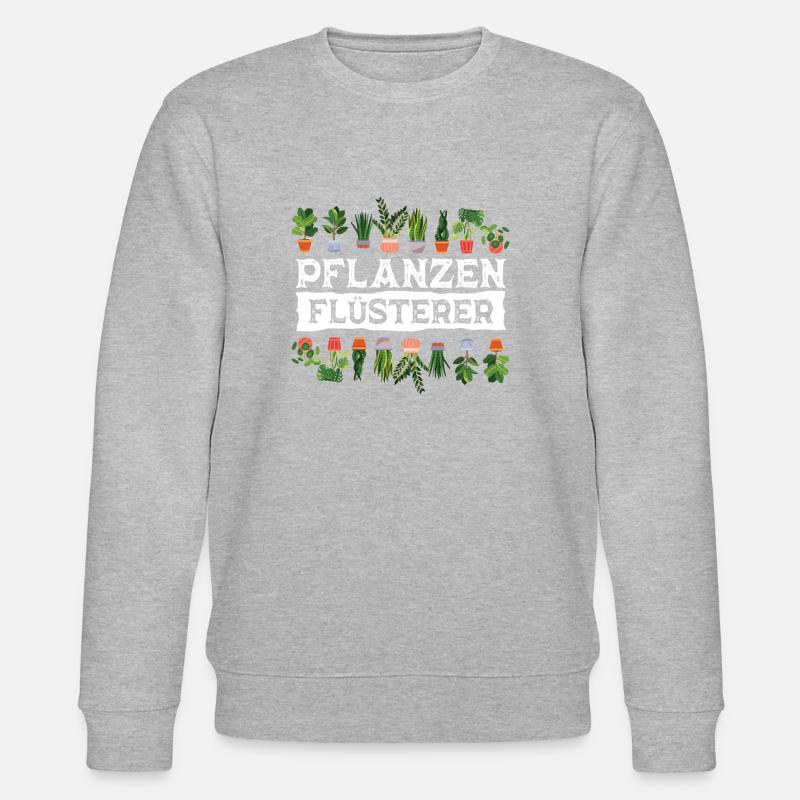 Planzenflüsterer Garten Gärtner Outfit - Stanley/Stella Unisex Bio-Sweatshirt CHANGER  - Grau meliert