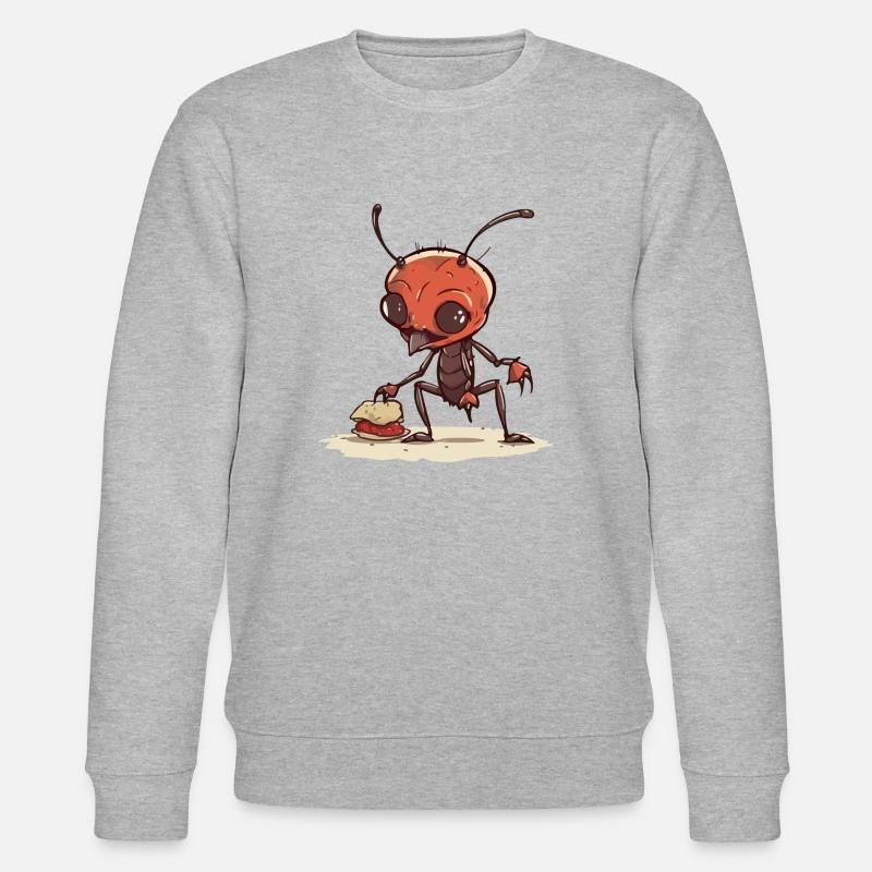 Glimmer die Ameise - Stanley/Stella Unisex Bio-Sweatshirt CHANGER  - Grau meliert