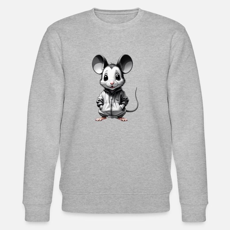 Mäuse-Chic: Klein, aber Oho - Stanley/Stella Unisex Bio-Sweatshirt CHANGER  - Grau meliert