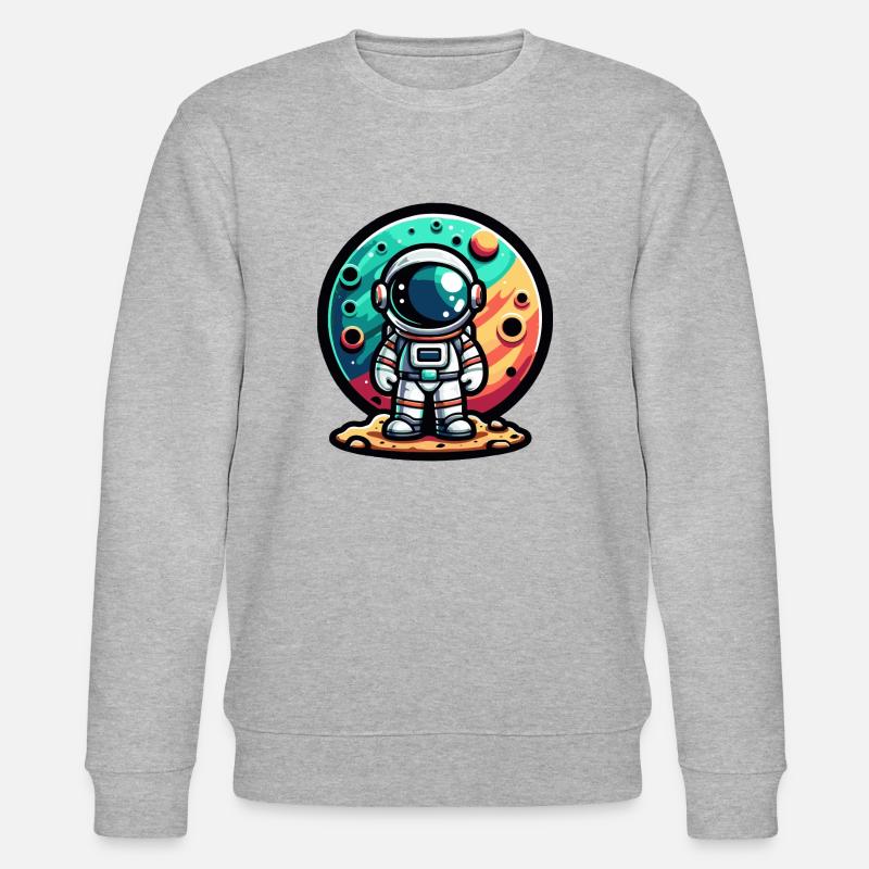 Kleiner Astronaut - Stanley/Stella Unisex Bio-Sweatshirt CHANGER  - Grau meliert