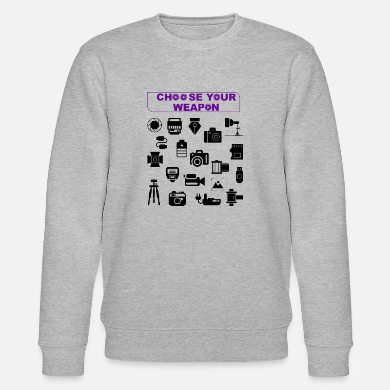 Foto-Gadgets - Wähle deine Waffe - Stanley/Stella Unisex Bio-Sweatshirt CHANGER - Grau meliert