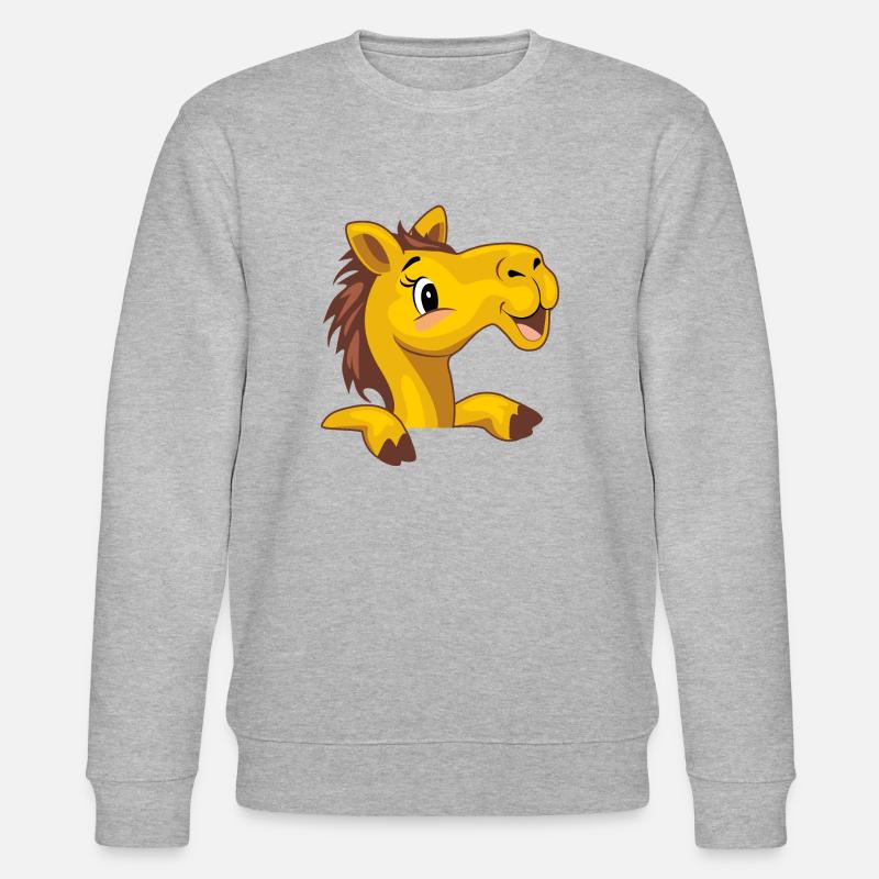 Fröhliches Baby-Kamel - Stanley/Stella Unisex Bio-Sweatshirt CHANGER  - Grau meliert