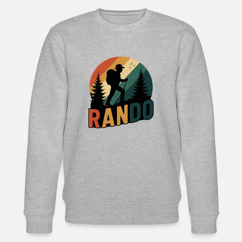 Randonne Rando randonneur - Sweat bio CHANGER Stanley/Stella Unisexe - gris chiné