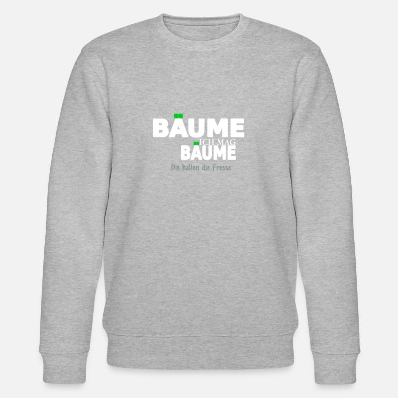 ich mag bäume weiss - Stanley/Stella Unisex Bio-Sweatshirt CHANGER - Grau meliert