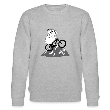 VTT mouton vtt cyclisme montagnes vélo - Sweat bio CHANGER Stanley/Stella Unisexe - gris chiné - Devant - Nik (191cm) & Marisol (170cm)