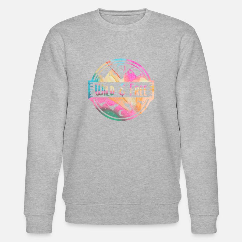 Wild & Free - Stanley/Stella Unisex Bio-Sweatshirt CHANGER  - Grau meliert