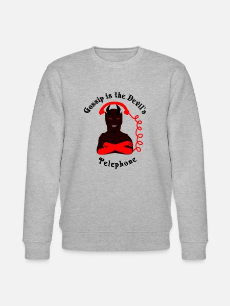 Gossip is the Devil's Telephone - Stanley/Stella CHANGER Unisex Organic Sweatshirt - heather grey