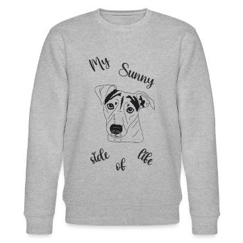 Jack Russell Terrier - Stanley/Stella Unisex Bio-Sweatshirt CHANGER  - Grau meliert - Vorne - Nik (191cm) & Marisol (170cm)