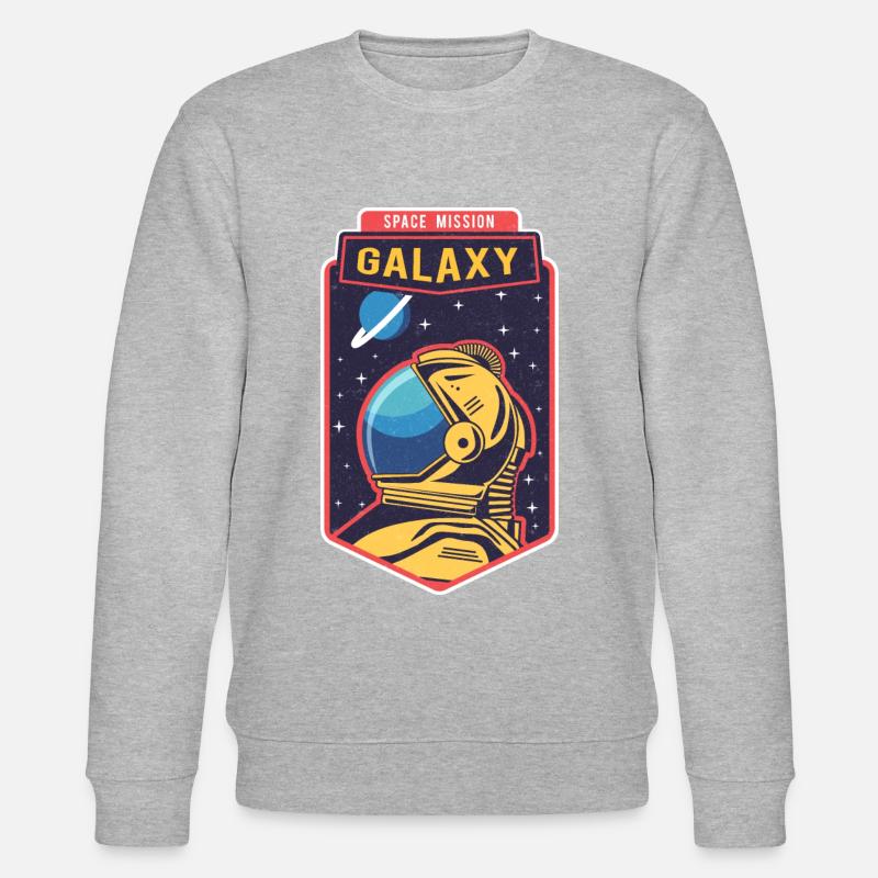 Space Galaxy Graphic - Stanley/Stella CHANGER Unisex Organic Sweatshirt - heather grey