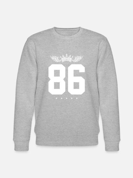 86 Number crown - Stanley/Stella CHANGER Unisex Organic Sweatshirt - heather grey
