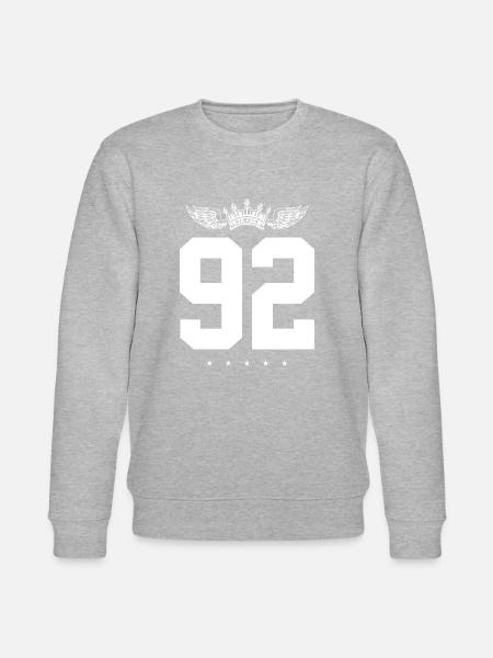 92 Number crown - Stanley/Stella CHANGER Unisex Organic Sweatshirt - heather grey
