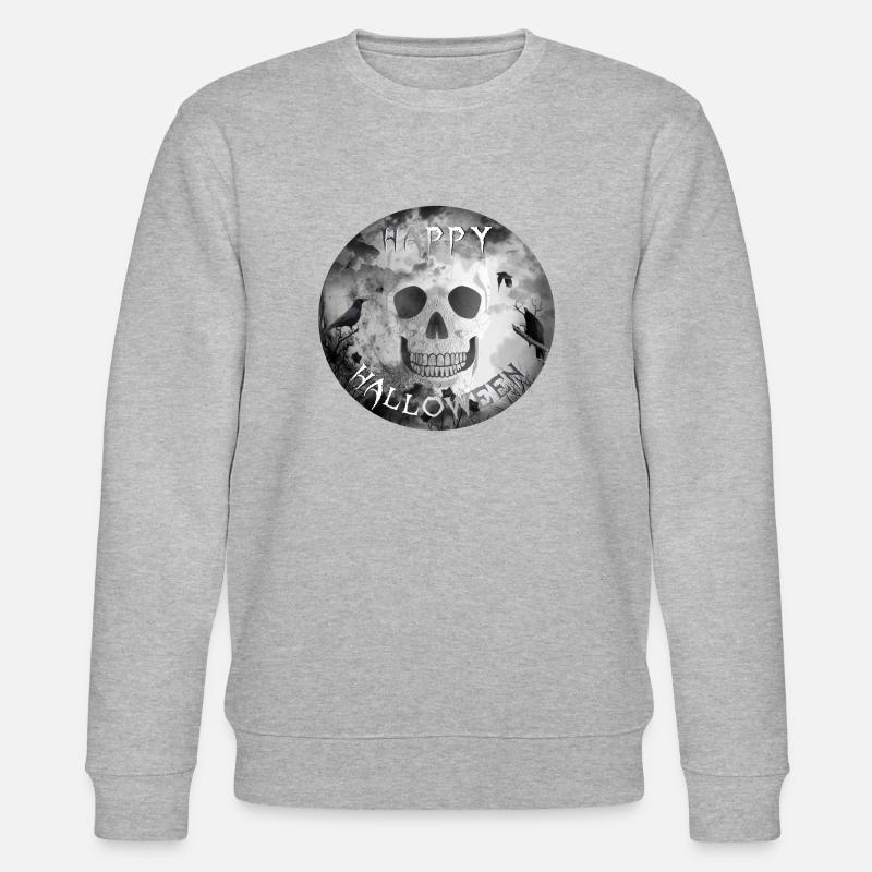 Halloween Skull Crows - Sweat bio CHANGER Stanley/Stella Unisexe - gris chiné