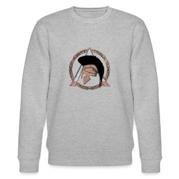 Spartans - Stanley/Stella CHANGER Unisex Organic Sweatshirt - heather grey - Front - Nik (191cm) & Marisol (170cm)
