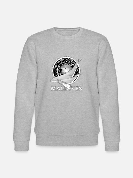 Buckelwale Malediven - Stanley/Stella Unisex Bio-Sweatshirt CHANGER - Grau meliert