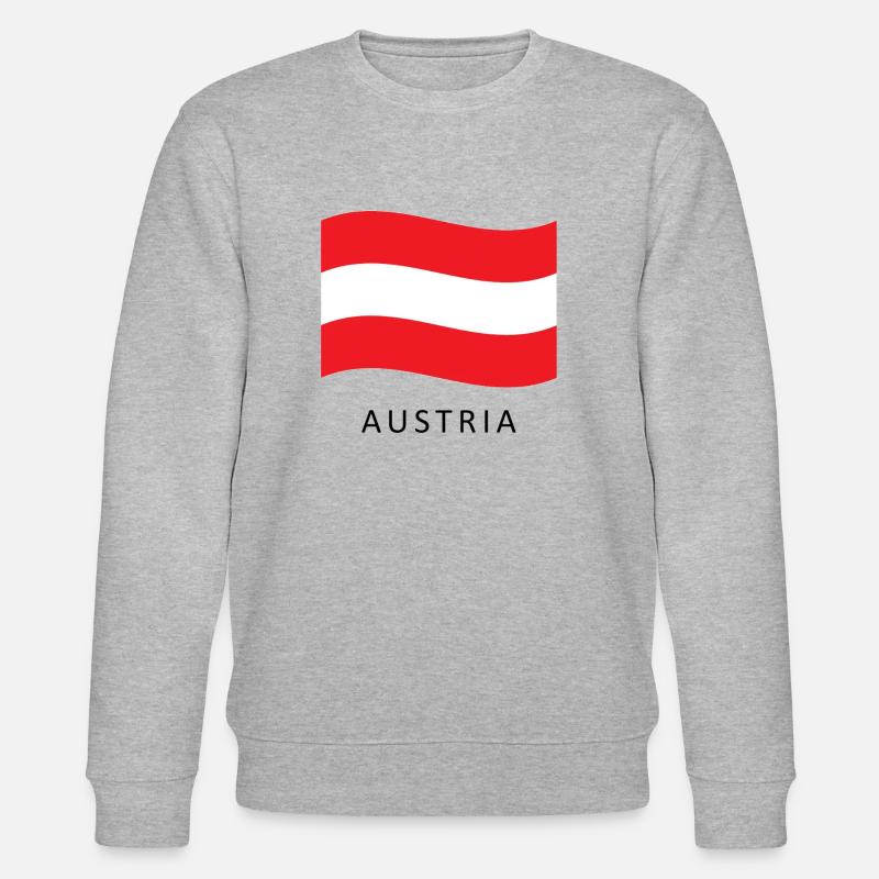 Drapeau Autriche - Cadeau autriche - Austria - Sweat bio CHANGER Stanley/Stella Unisexe - gris chiné
