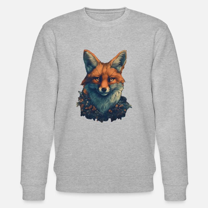 Fuchs mit Blumen - Stanley/Stella Unisex Bio-Sweatshirt CHANGER  - undefined