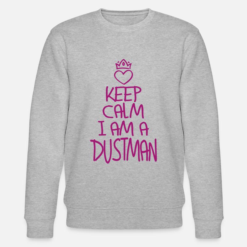 Keep Calm Müllmann cool Geschenk - Stanley/Stella Unisex Bio-Sweatshirt CHANGER  - Grau meliert