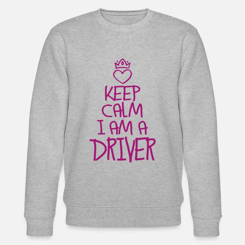 Keep Calm Driver Cool Cadeau - Sweat bio CHANGER Stanley/Stella Unisexe - gris chiné